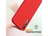 Liquid Silikon Case für Samsung Galaxy A34 5G in rot von Screenguard