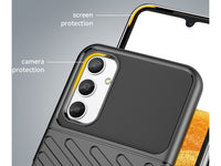 Moderne Design Hülle Cover für das Samsung Galaxy A34 5G mit Stripes zum Schutz von Kratzern, Dellen, Display aus TPU Gummi in schwarz von Screenguard