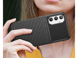 Moderne Design Hülle Cover für das Samsung Galaxy A34 5G mit Stripes zum Schutz von Kratzern, Dellen, Display aus TPU Gummi in schwarz von Screenguard