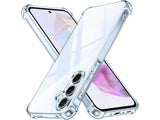 Hoch transparenter TPU Gummi Schutz Handy Hülle Clear Case klar mit verstärkten Schutzecken Bumper für das Samsung Galaxy A35 5G Display und Gehäuse in transparent von Screenguard