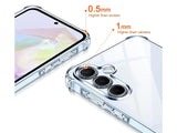 Hoch transparenter TPU Gummi Schutz Handy Hülle Clear Case klar mit verstärkten Schutzecken Bumper für das Samsung Galaxy A35 5G Display und Gehäuse in transparent von Screenguard