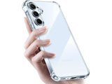 Hoch transparenter TPU Gummi Schutz Handy Hülle Clear Case klar mit verstärkten Schutzecken Bumper für das Samsung Galaxy A35 5G Display und Gehäuse in transparent von Screenguard