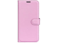 Lederhülle Karten Wallet Ledertasche Etui für Samsung Galaxy A35 5G in rosa von Screenguard