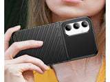 Moderne Design Hülle Cover für das Samsung Galaxy A35 5G mit Stripes zum Schutz von Kratzern, Dellen, Display aus TPU Gummi in schwarz von Screenguard