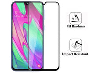 100% Fullscreen Curved Screen Protector Handy Display Schutz Glas für komplette Abdeckung des Samsung Galaxy A40 Display in schwarz von Screenguard