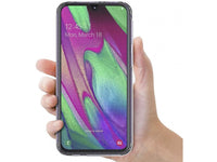 Vollständige 360 Grad Rundum Gummi TPU Hülle zum beidseitigen Schutz des Samsung Galaxy A40 Display und Gehäuse in transparent von Screenguard