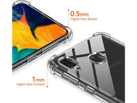 Hoch transparenter TPU Gummi Schutz Handy Hülle Clear Case klar mit verstärkten Schutzecken Bumper für das Samsung Galaxy A40 Display und Gehäuse in transparent von Screenguard