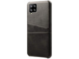 CardCaddy Leder Backcase mit Kartenfächern für Samsung Galaxy A42 5G in schwarz von Screenguard