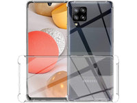 Hoch transparenter TPU Gummi Schutz Handy Hülle Clear Case klar mit verstärkten Schutzecken Bumper für das Samsung Galaxy A42 5G Display und Gehäuse in transparent von Screenguard