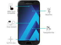 Case Friendly Screen Protector Handy Display Schutz Panzerglas Folie aus echtem 9H 2.5D Glas für Abdeckung des Samsung Galaxy A5 2017 Displays in transparent von Screenguard