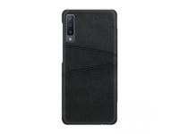 CardCaddy Leder Backcase mit Kartenfächern für Samsung Galaxy A50 in schwarz von Screenguard