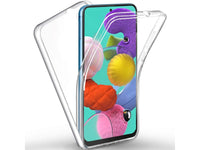 Vollständige 360 Grad Rundum Gummi TPU Hülle zum beidseitigen Schutz des Samsung Galaxy A51 4G Display und Gehäuse in transparent von Screenguard