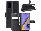 Lederhülle Portemonnaie Karten Ledertasche für Samsung Galaxy A51 4G in schwarz von Screenguard