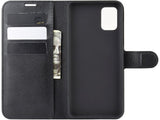 Lederhülle Karten Wallet Ledertasche Etui für Samsung Galaxy A51 4G in schwarz von Screenguard