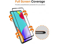 100% Fullscreen Curved Screen Protector Handy Display Schutz Glas für komplette Abdeckung des Samsung Galaxy A52 Display in schwarz von Screenguard
