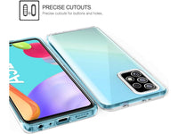 Vollständige 360 Grad Rundum Gummi TPU Hülle zum beidseitigen Schutz des Samsung Galaxy A52 Display und Gehäuse in transparent von Screenguard