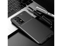 Hochwertig stabile Soft TPU Smartphone Handy Hülle im Carbon Design für Samsung Galaxy A52 zum Schutz des Display und Gehäuse Cover in schwarz von Screenguard