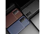 Hochwertig stabile Soft TPU Smartphone Handy Hülle im Carbon Design für Samsung Galaxy A52 zum Schutz des Display und Gehäuse Cover in schwarz von Screenguard