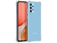 Hoch transparenter TPU Gummi Schutz Handy Hülle Clear Case klar mit verstärkten Schutzecken Bumper für das Samsung Galaxy A52 Display und Gehäuse in transparent von Screenguard