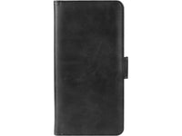 Veganes Flip Case Leder Etui Hülle mit Karten Fächer und Sichtfenster für Samsung Galaxy A52 in schwarz von Screenguard