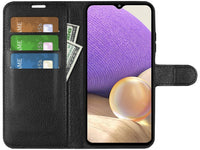 Lederhülle Karten Wallet Ledertasche Etui für Samsung Galaxy A53 5G in schwarz von Screenguard