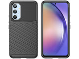 Moderne Design Hülle Cover für das Samsung Galaxy A54 5G mit Stripes zum Schutz von Kratzern, Dellen, Display aus TPU Gummi in schwarz von Screenguard