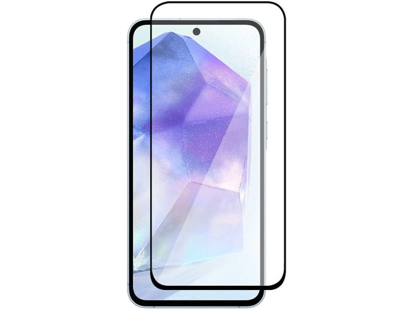 100% Fullscreen Curved Screen Protector Handy Display Schutz Glas für komplette Abdeckung des Samsung Galaxy A55 5G Display in schwarz von Screenguard