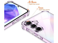 Hoch transparenter TPU Gummi Schutz Handy Hülle Clear Case klar mit verstärkten Schutzecken Bumper für das Samsung Galaxy A55 5G Display und Gehäuse in transparent von Screenguard