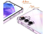 Hoch transparenter TPU Gummi Schutz Handy Hülle Clear Case klar mit verstärkten Schutzecken Bumper für das Samsung Galaxy A55 5G Display und Gehäuse in transparent von Screenguard