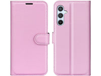 Lederhülle Karten Wallet Ledertasche Etui für Samsung Galaxy A55 5G in rosa von Screenguard
