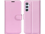 Lederhülle Karten Wallet Ledertasche Etui für Samsung Galaxy A55 5G in rosa von Screenguard