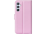 Lederhülle Karten Wallet Ledertasche Etui für Samsung Galaxy A55 5G in rosa von Screenguard