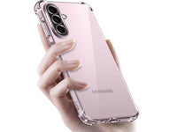 Hoch transparenter TPU Gummi Schutz Handy Hülle Clear Case klar mit verstärkten Schutzecken Bumper für das Samsung Galaxy A56 Display und Gehäuse in transparent von Screenguard