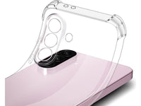 Hoch transparenter TPU Gummi Schutz Handy Hülle Clear Case klar mit verstärkten Schutzecken Bumper für das Samsung Galaxy A56 Display und Gehäuse in transparent von Screenguard