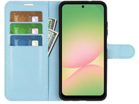 Lederhülle Portemonnaie Karten Ledertasche für Samsung Galaxy A56 in hellblau von Screenguard
