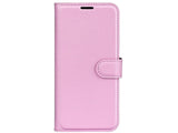 Lederhülle Karten Wallet Ledertasche Etui für Samsung Galaxy A56 in rosa von Screenguard
