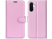 Lederhülle Karten Wallet Ledertasche Etui für Samsung Galaxy A56 in rosa von Screenguard