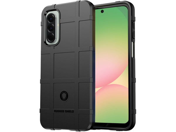 Widerstandsfähige, stabile Outdoor Sport Hülle für das Samsung Galaxy A56 für Handwerker, Baustelle, Business, äusserst stabil mit erhöhten Rändern und Kanten in schwarz von Screenguard