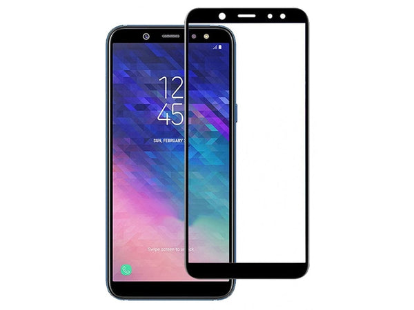 100% Fullscreen Curved Screen Protector Handy Display Schutz Glas für komplette Abdeckung des Samsung Galaxy A6 2018 Display in schwarz von Screenguard