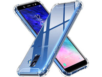 Hoch transparenter TPU Gummi Schutz Handy Hülle Clear Case klar mit verstärkten Schutzecken Bumper für das Samsung Galaxy A6 2018 Display und Gehäuse in transparent von Screenguard