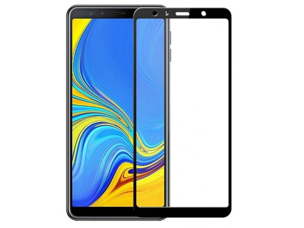 100% Fullscreen Curved Screen Protector Handy Display Schutz Glas für komplette Abdeckung des Samsung Galaxy A7 2018 Display in schwarz von Screenguard