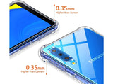 Hoch transparenter TPU Gummi Schutz Handy Hülle Clear Case klar mit verstärkten Schutzecken Bumper für das Samsung Galaxy A7 2018 Display und Gehäuse in transparent von Screenguard