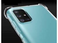 Hoch transparenter TPU Gummi Schutz Handy Hülle Clear Case klar mit verstärkten Schutzecken Bumper für das Samsung Galaxy A71 Display und Gehäuse in transparent von Screenguard