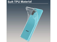 Hoch transparenter TPU Gummi Schutz Handy Hülle Clear Case klar mit verstärkten Schutzecken Bumper für das Samsung Galaxy A71 Display und Gehäuse in transparent von Screenguard