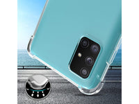 Hoch transparenter TPU Gummi Schutz Handy Hülle Clear Case klar mit verstärkten Schutzecken Bumper für das Samsung Galaxy A71 Display und Gehäuse in transparent von Screenguard