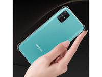 Hoch transparenter TPU Gummi Schutz Handy Hülle Clear Case klar mit verstärkten Schutzecken Bumper für das Samsung Galaxy A71 Display und Gehäuse in transparent von Screenguard