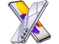 Hoch transparenter TPU Gummi Schutz Handy Hülle Clear Case klar mit verstärkten Schutzecken Bumper für das Samsung Galaxy A72 Display und Gehäuse in transparent von Screenguard