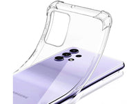 Hoch transparenter TPU Gummi Schutz Handy Hülle Clear Case klar mit verstärkten Schutzecken Bumper für das Samsung Galaxy A72 Display und Gehäuse in transparent von Screenguard