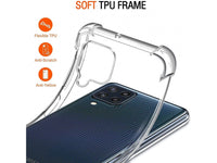 Hoch transparenter TPU Gummi Schutz Handy Hülle Clear Case klar mit verstärkten Schutzecken Bumper für das Samsung Galaxy M32 Display und Gehäuse in transparent von Screenguard