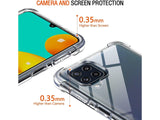 Hoch transparenter TPU Gummi Schutz Handy Hülle Clear Case klar mit verstärkten Schutzecken Bumper für das Samsung Galaxy M32 Display und Gehäuse in transparent von Screenguard